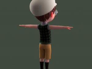 Cartoon Boy Rigged 3D Model