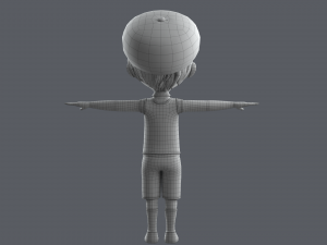 Cartoon Boy Rigged 3D Model