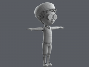Cartoon Boy Rigged 3D Model