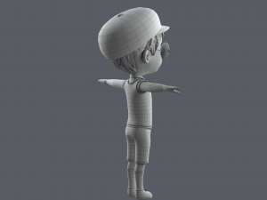 Cartoon Boy Rigged 3D Model