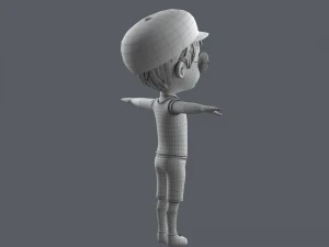 Cartoon Boy Rigged 3D Model
