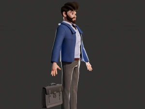 Cartoon Man NoRig 3D Model