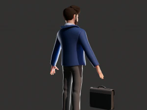 Cartoon Man NoRig 3D Model