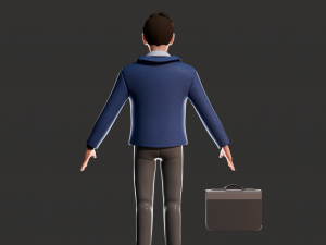 Cartoon Man NoRig 3D मॉडल