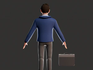 Cartoon Man NoRig 3D Model
