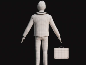 Cartoon Man NoRig 3D Model