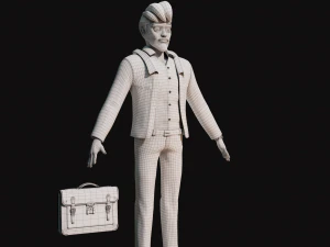Cartoon Man NoRig 3D Model