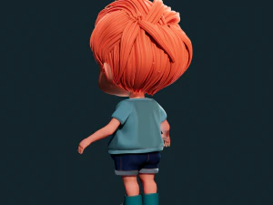 Cartoon Boy NoRig 3D Model