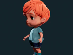 Cartoon Boy NoRig 3D Model