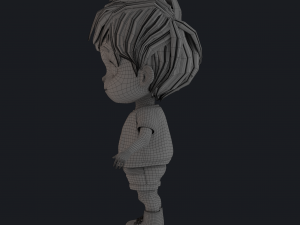 Cartoon Boy NoRig 3D Model