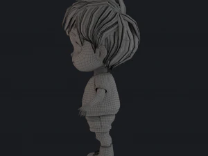 Cartoon Boy NoRig 3D Model