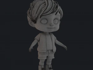 Cartoon Boy NoRig 3D Model