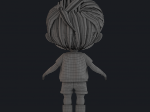 Cartoon Boy NoRig 3D Model