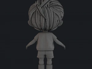 Cartoon Boy NoRig 3D Model