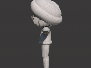 Cartoon Girl NoRig Modello 3D