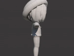 Cartoon Girl NoRig 3D Model
