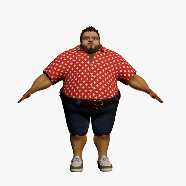 Cartoon Man NoRig Modèle 3D .c4d .max .obj .3ds .fbx .stl .blend 