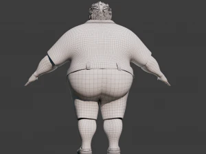 Cartoon Man NoRig 3D Model