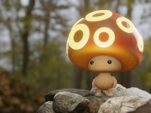 Glowing mushroom Modèle 3D
