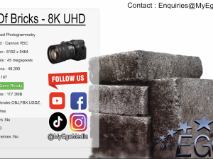 Pile Of Bricks - 8K UHD 3D Модель