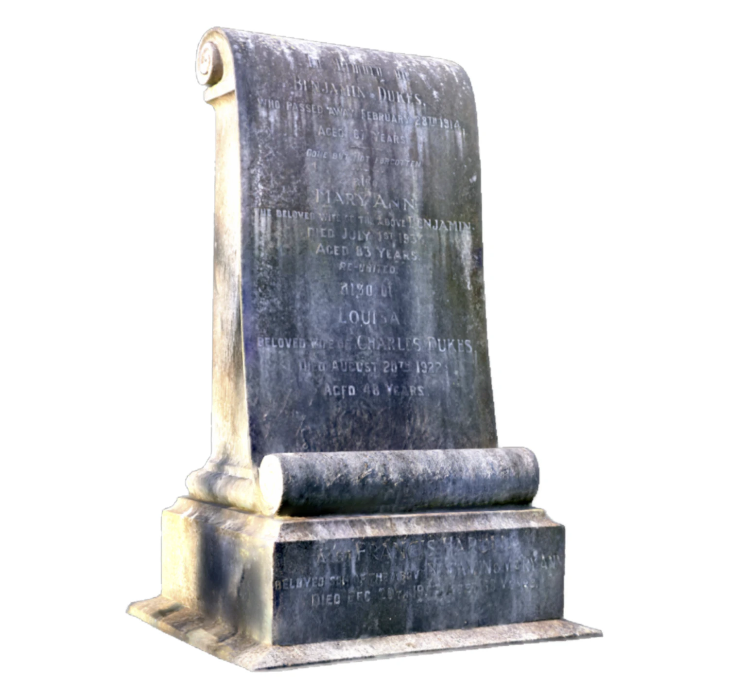 Old Gravestone - 8K UHD 3D Scan Model 3D Model .c4d .max .obj .3ds .fbx .stl .blend