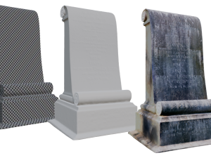 Old Gravestone - 8K UHD 3D Scan Model 3D मॉडल