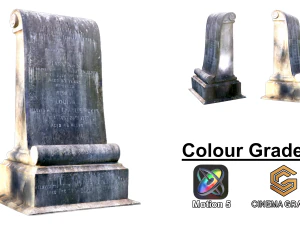 Old Gravestone - 8K UHD 3D Scan Model 3D Model