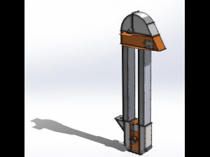 Bucket Elevator 50t-h 3D Model