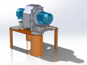 Reverse rotation Mill 3D Model