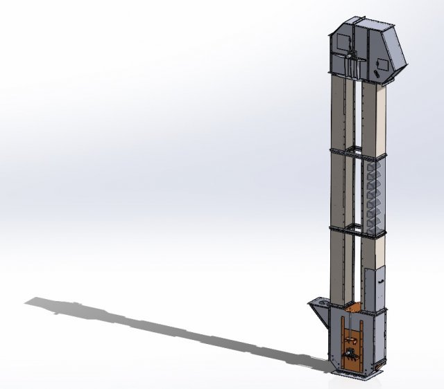 Bucket Elevator 150t-h 3D Модель .c4d .max .obj .3ds .fbx .stl .blend 