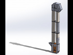 Bucket Elevator 150t-h 3D Model