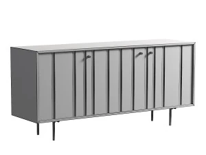 GALLERY INTERIORS FUJI 3 DOOR SIDEBOARD IN NATURAL 3D Model