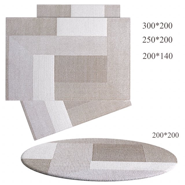 Fjord-rug-set-2019-Corona Model 3D .c4d .max .obj .3ds .fbx .stl .blend 