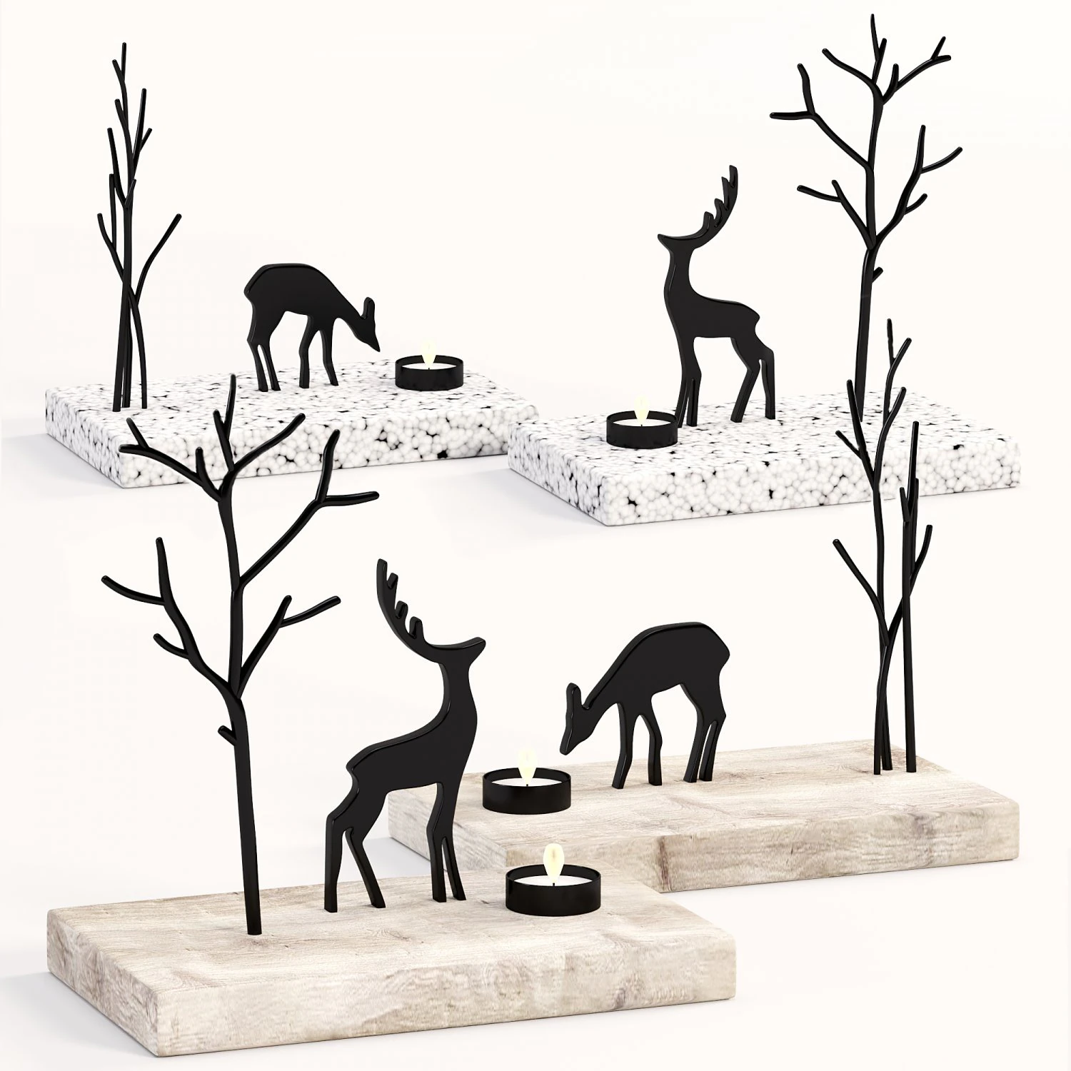 Home decorative set 3D Model .c4d .max .obj .3ds .fbx .stl .blend 