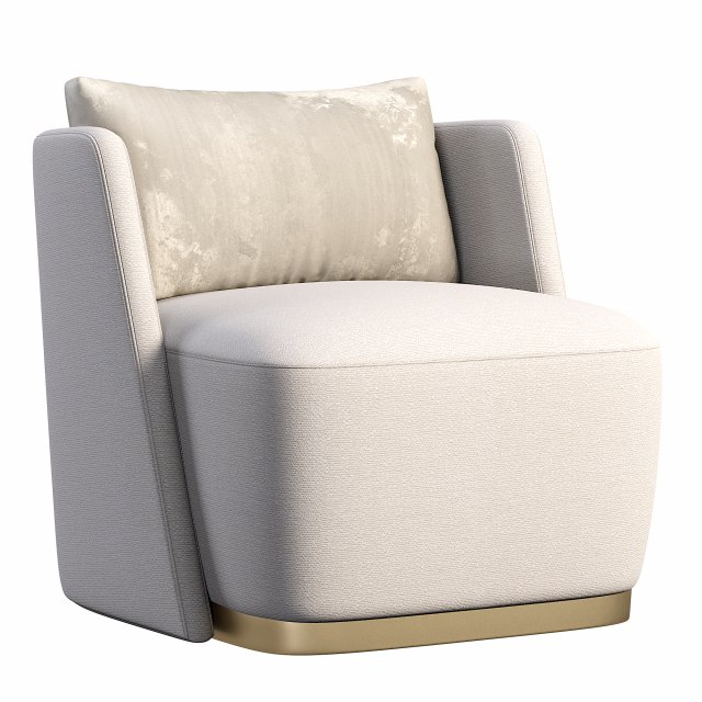Armchair MCQUEEN 3D Model .c4d .max .obj .3ds .fbx .stl .blend 