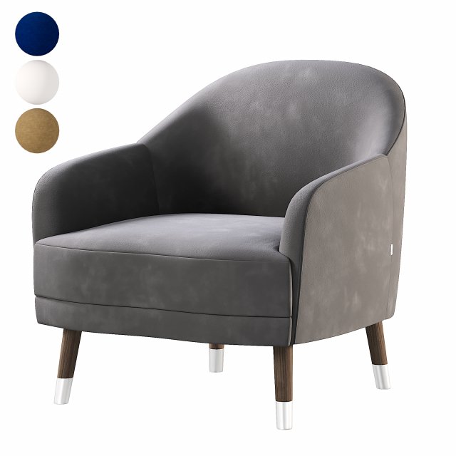 Cosy Armchair 3D 模型 .c4d .max .obj .3ds .fbx .stl .blend