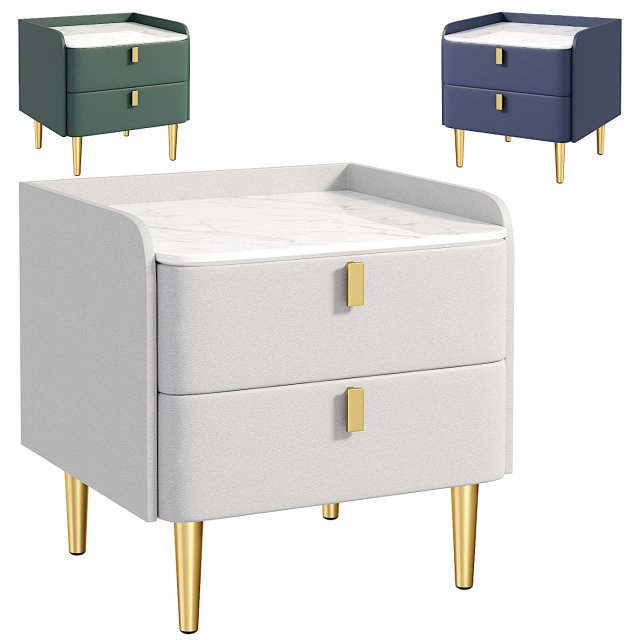 Bedside Drawers Nightstand Modelo 3D .c4d .max .obj .3ds .fbx .stl .blend 