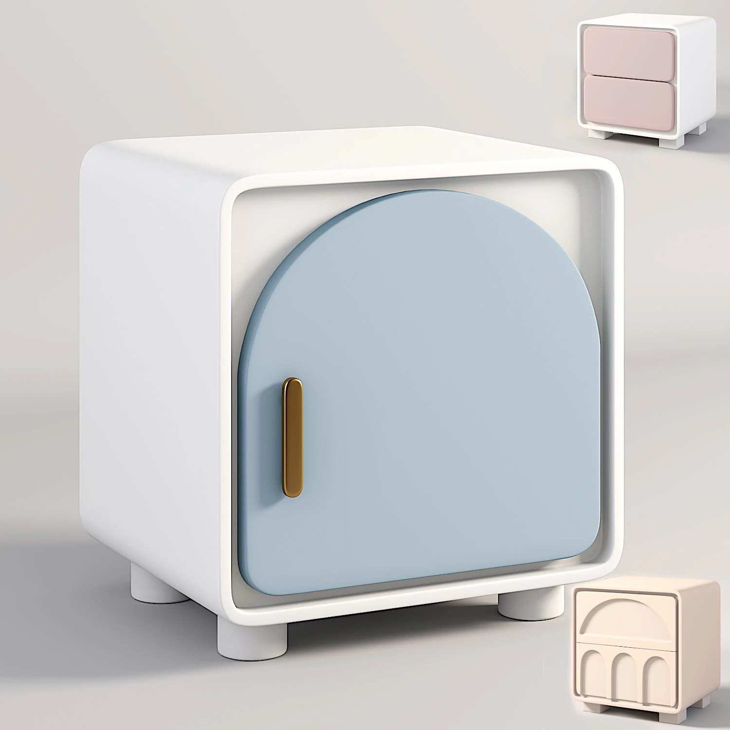 Drawers for Bedroom 3D Model .c4d .max .obj .3ds .fbx .stl .blend