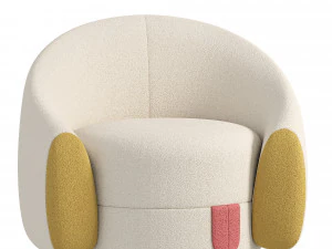 Divano singolo di design in stile nordico di lusso Modello 3D