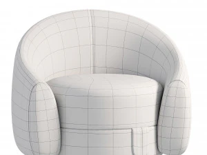Luxury Nordic Style Sofa Design Single Sofa 3D Model