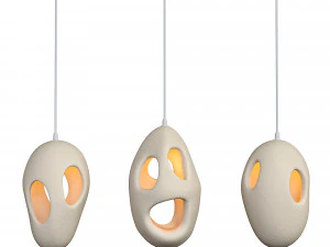 Moderne Loft E27 LED-hanglampen 3D Model