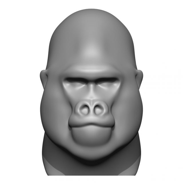 Stylized Gorilla 3D 模型 .c4d .max .obj .3ds .fbx .stl .blend 
