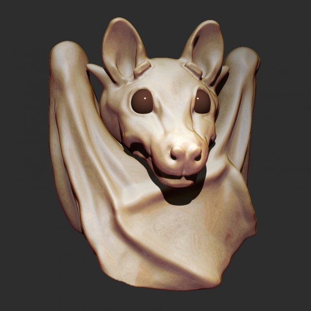 Fruit Bat high poly model 3D Model .c4d .max .obj .3ds .fbx .stl .blend 