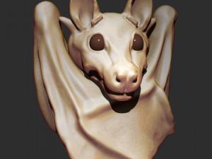 Fruit Bat high poly model 3D Model