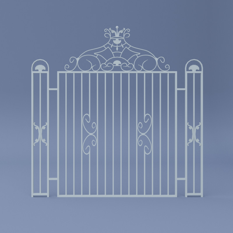 Decorative Fence Model 3D .c4d .max .obj .3ds .fbx .stl .blend 
