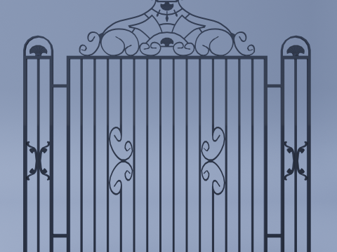Decorative Fence Model 3D