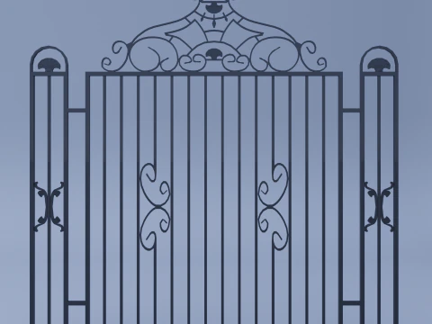 Decorative Fence 3D Model