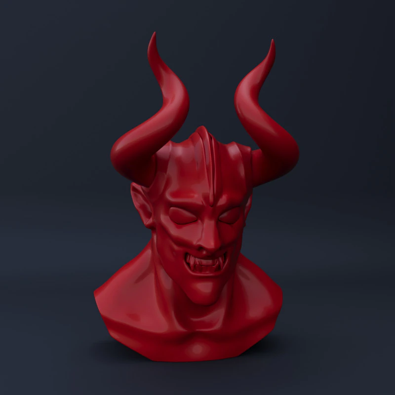 Diable stylis&eacute; - High Poly Modèle 3D .c4d .max .obj .3ds .fbx .stl .blend 