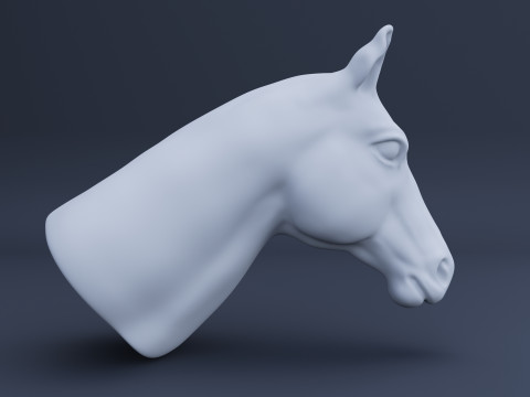 Stylized Horse Head 3D Model