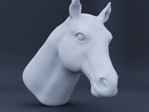 Stylized Horse Head 3D Модель